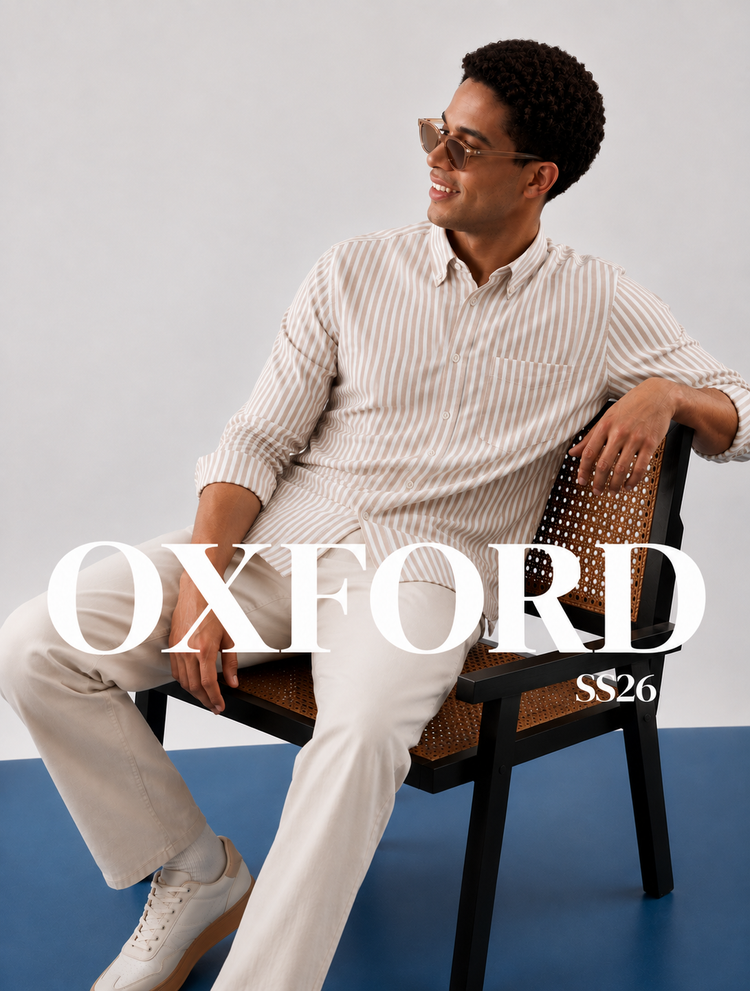 Premium striped Oxford shirts collection for men by Nakul Sakhiya
