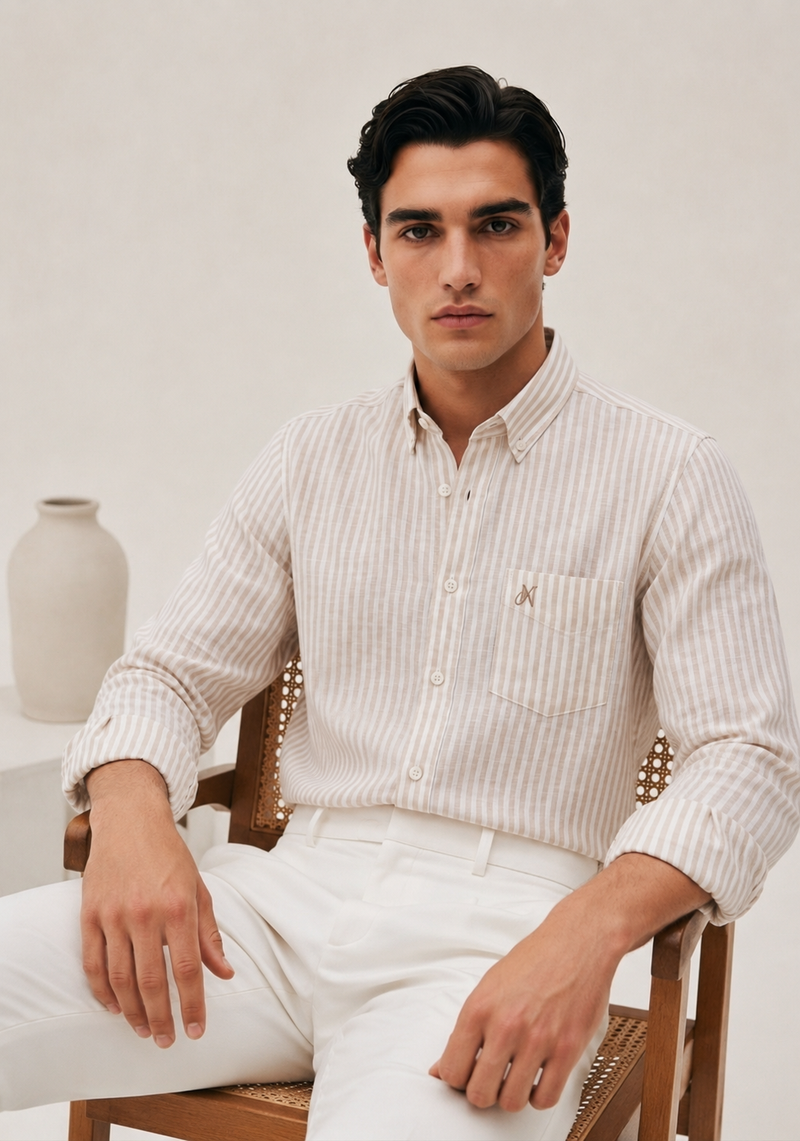 Premium striped Oxford shirts collection for men by Nakul Sakhiya
