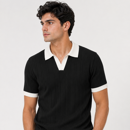 Premium Black & White Polo T-Shirt for Men