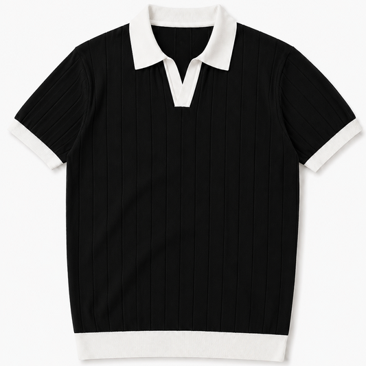 Premium Black & White Polo T-Shirt for Men