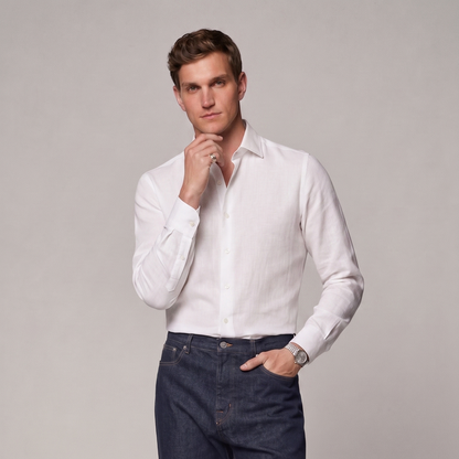 White Linen Shirt for Men