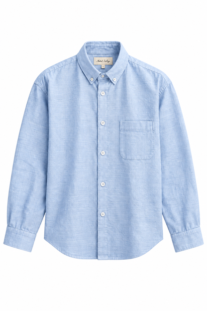 Sky Blue Linen Shirt for Men