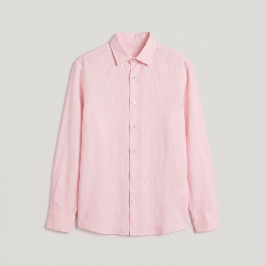 Premium baby pink linen shirt for men by Nakul Sakhiya