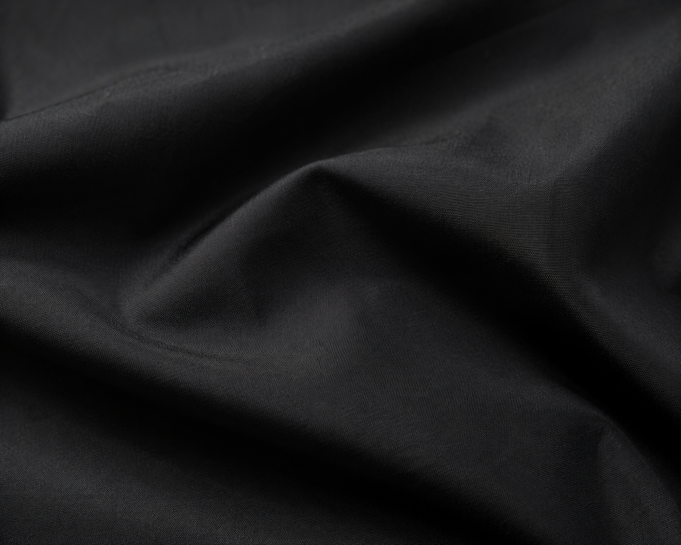 Premium Black Satin Shirt fabric texture closeup