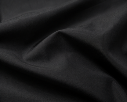 Premium Black Satin Shirt fabric texture closeup