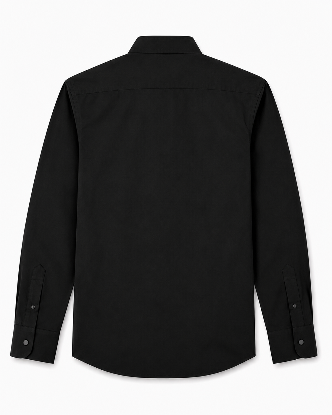 Premium Black Satin Shirt for Men back view