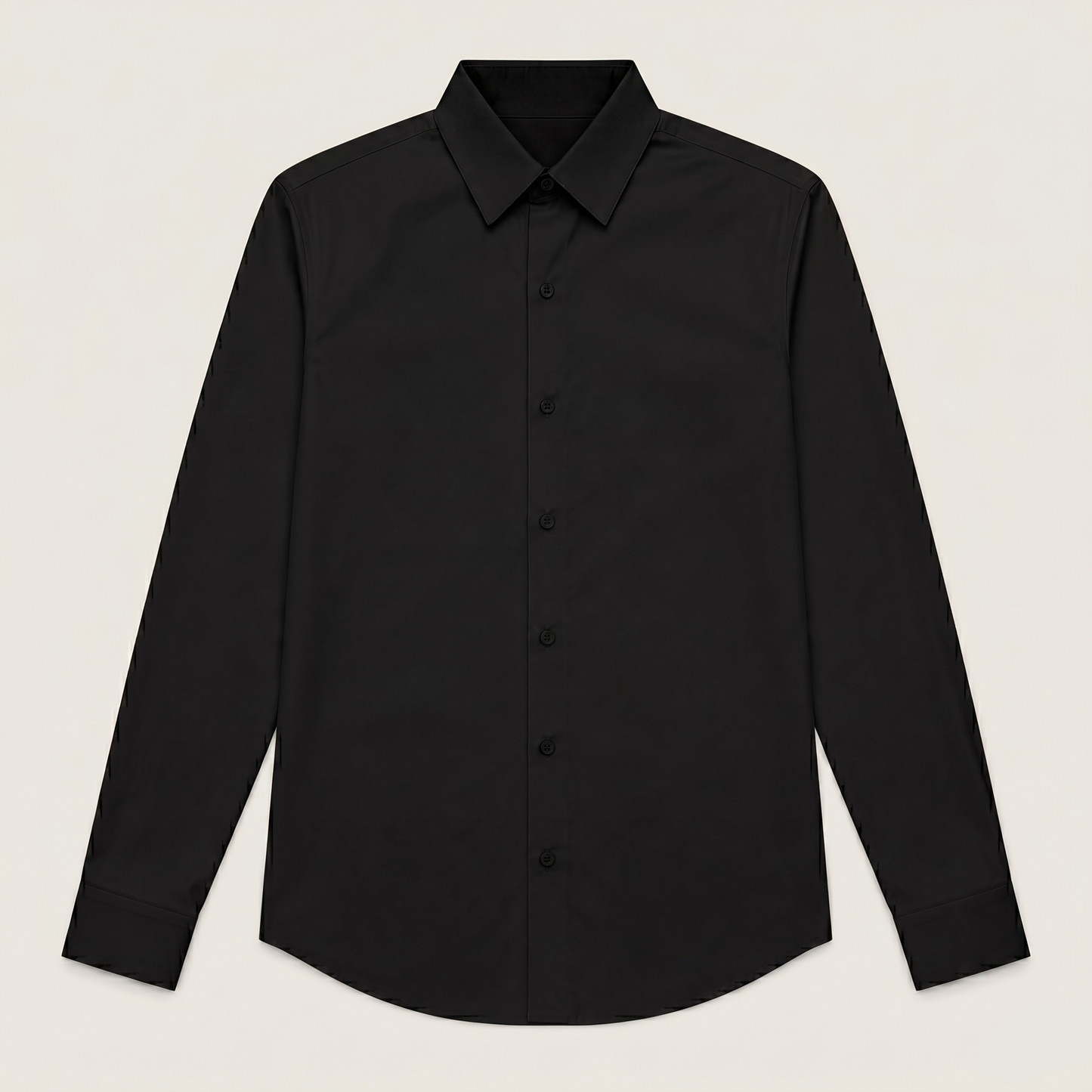 Premium Black Satin Shirt for Men by Nakul Sakhiya front view