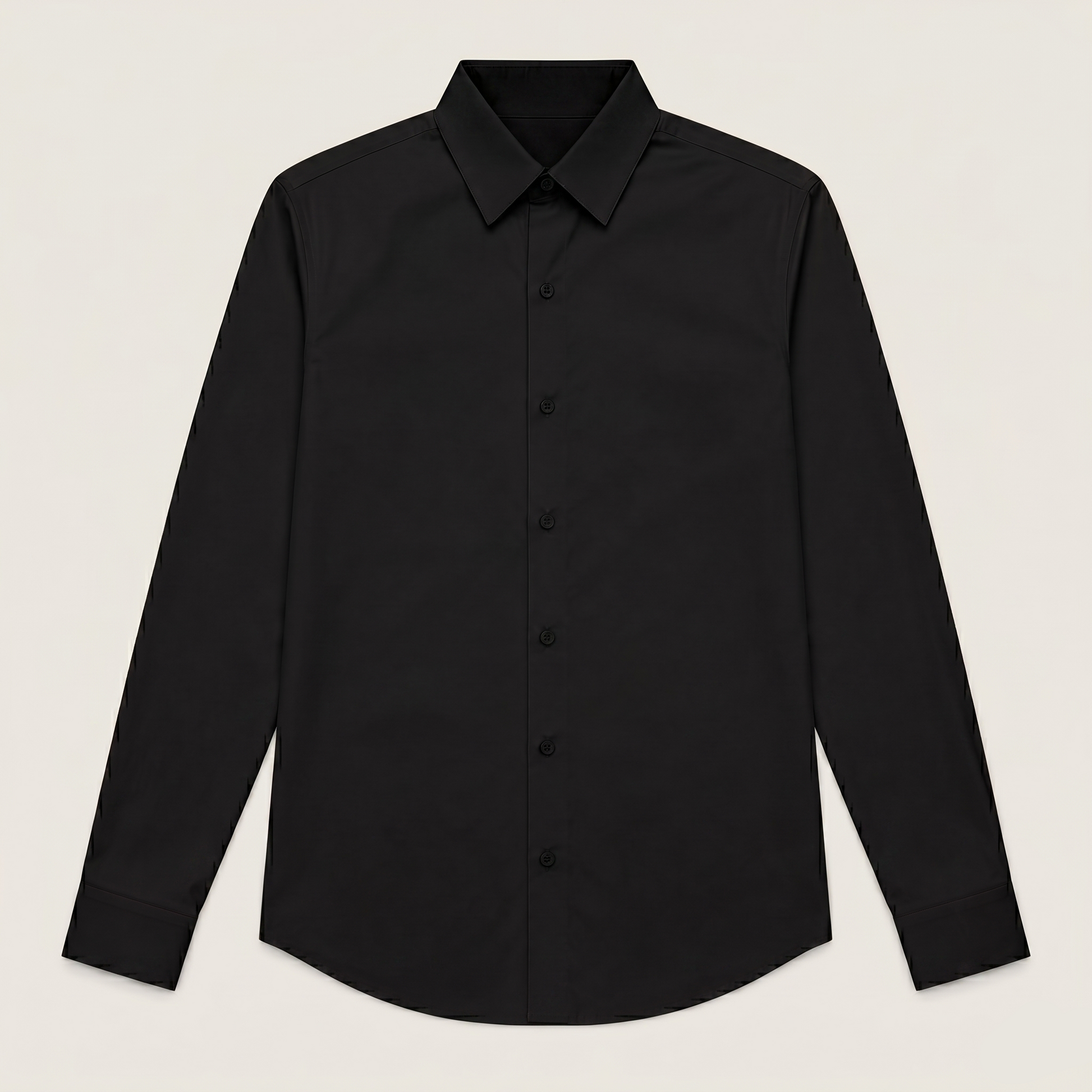 Premium Black Satin Shirt for Men by Nakul Sakhiya front view