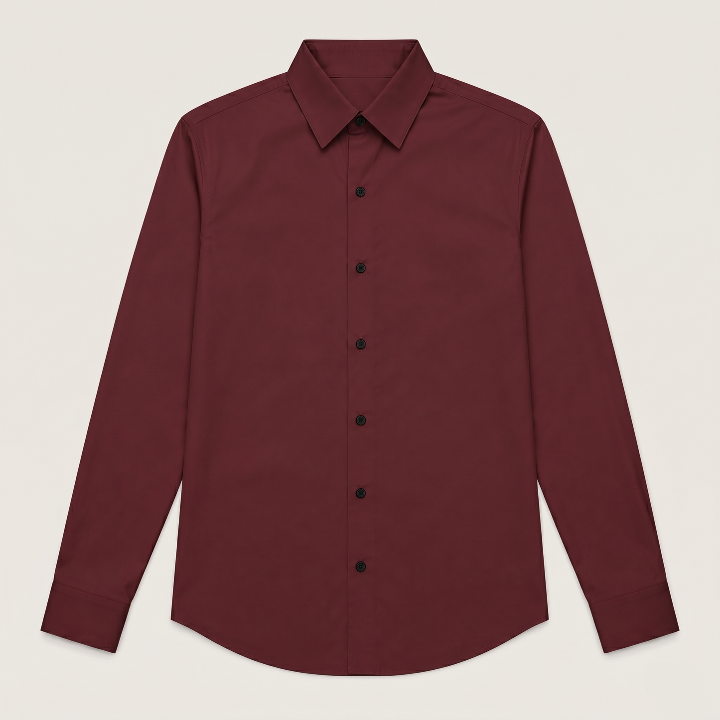 Premium Burgundy Satin Shirt for Men by Nakul Sakhiya – Full Sleeve Luxury Satin Shirt Front View
