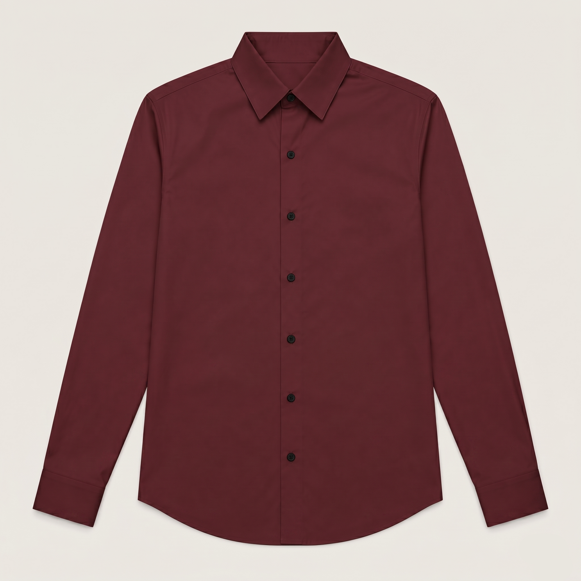 Premium Burgundy Satin Shirt for Men by Nakul Sakhiya – Full Sleeve Luxury Satin Shirt Front View