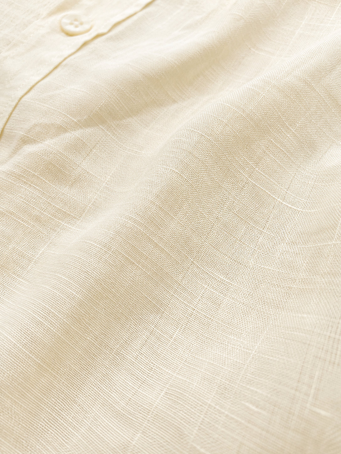 Premium breathable butter yellow linen fabric texture for men