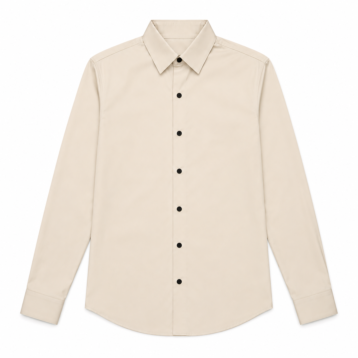 Premium Ivory Satin Shirt for Men front view