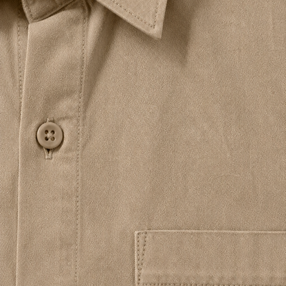 Close Up View of Premium Sand Beige Cotton Linen Shirt Fabric