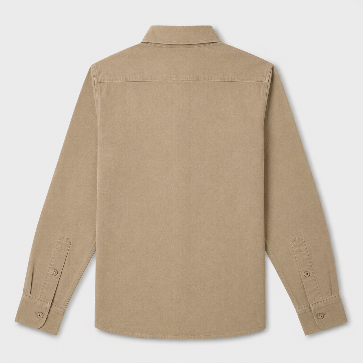 Premium Sand Beige Cotton Linen Shirt for Men Back View