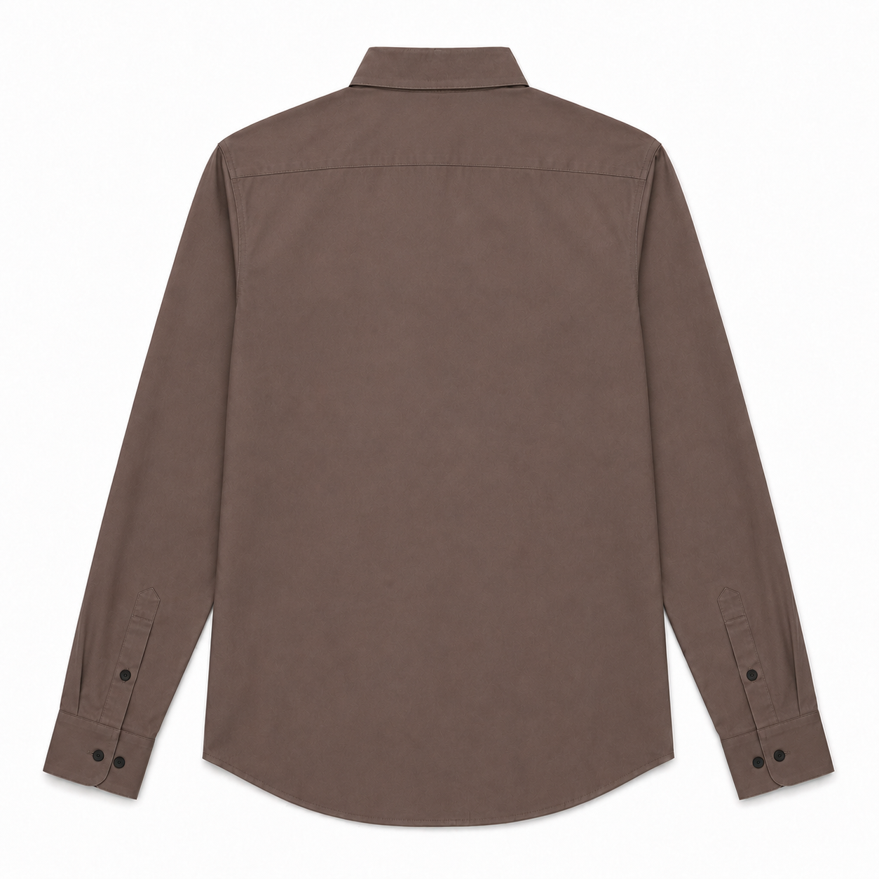 Premium Taupe Brown Satin Shirt for Men Back View