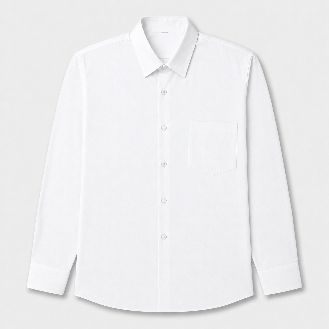 Premium White Shirt for Men Front View