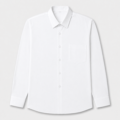Premium White Shirt for Men Front View