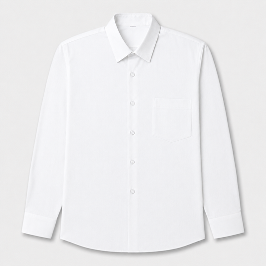 Premium White Shirt for Men Front View